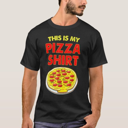 T-shirt C'Est Mon Aliment De Pizza 1 (Devant)