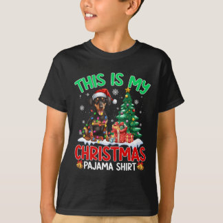 T-shirt C'Est Mon Amoureux des chiens De Noël Pajama Dober