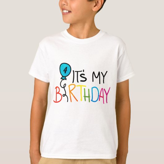T-shirt C'est mon anniversaire (Devant)