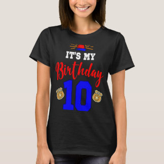 T-shirt C'est mon anniversaire 10 Policiers Thème Annivers