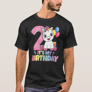 T-shirt C'est mon anniversaire 2e anniversaire fille 2 ans