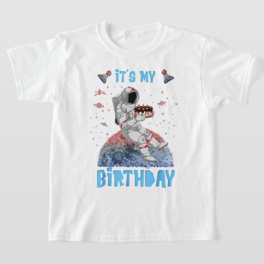 T-shirt C'est mon anniversaire Astronaut Jeunes enfants de (Poser)