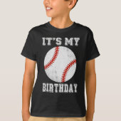T-shirt C'est mon anniversaire Baseball Design (Devant)