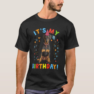 T-shirt C'Est Mon Anniversaire Doberman Cadeaux Mignonnes