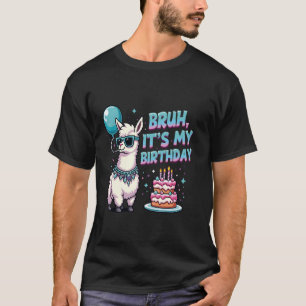 T-shirt C'est mon anniversaire Lama Drôle Filles Garçons N