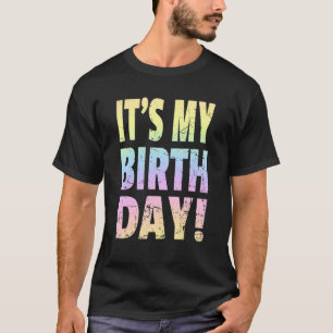 T-shirt C'est mon anniversaire Retro Pastel Arc-en-ciel An