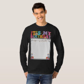 T-shirt C'est mon Anniversaire Signer My Shirt Men LS (Devant entier)