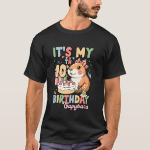 T-shirt C'est mon capybara de 10 ans d'anniversaire 10 ans