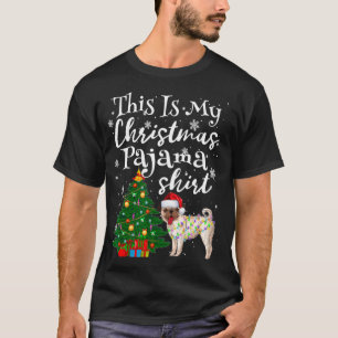T-shirt C'Est Mon Carlin De Pyjama De Noël Drôle Père Noël