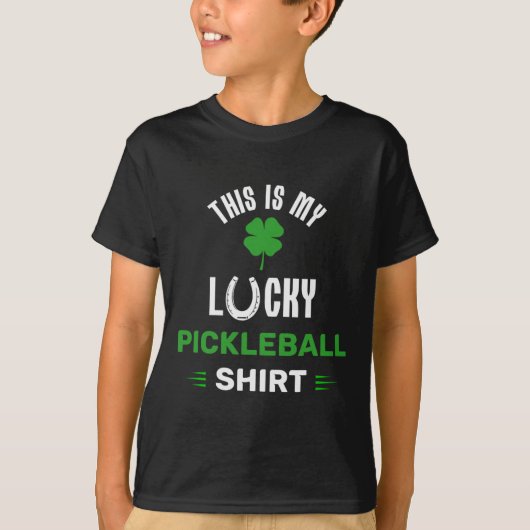 T-shirt C'Est Mon Chanceux Pickleball Cloverleaf Horseshoe (Devant)