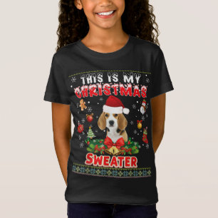 T-Shirt C'Est Mon Chandail De Noël Chien Beagle Vilain Joy