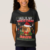 C'Est Mon Chandail De Noël Chien Poméranien Vilain