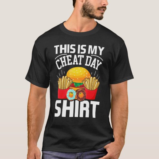 T-shirt C'Est Mon Cheat Day Gym Cheat Meal Outfit 1 (Devant)