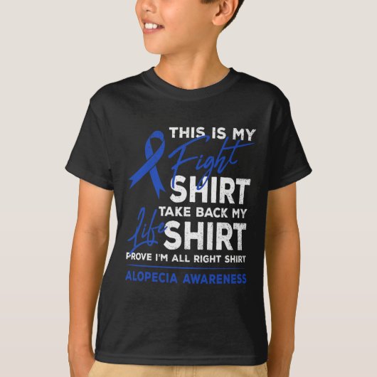 T-shirt C'Est Mon Combat Alopecia Sensibilisation A Ribbon (Devant)