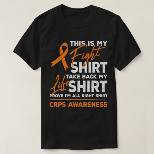 T-shirt C'est mon combat RSD Sensibilisation CRPS Orange R (Design devant)