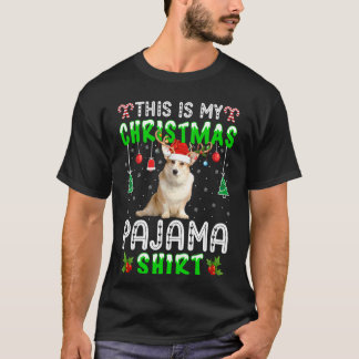 T-shirt C'est mon corgi en pyjama de Noël drôle de chien X