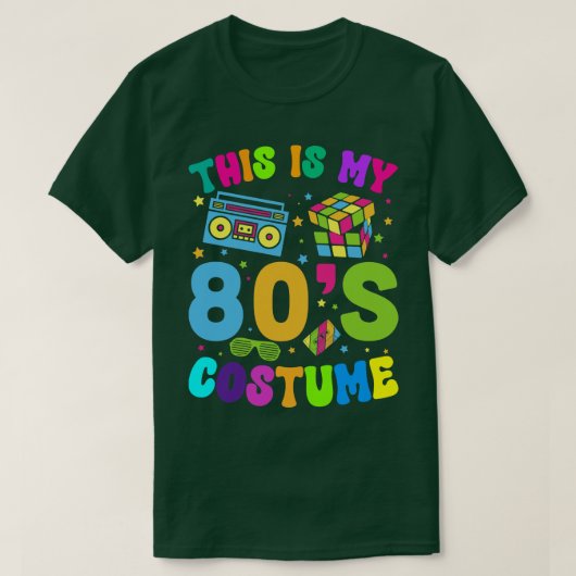 T-shirt C'est mon costume 80s 90s Party (Design devant)