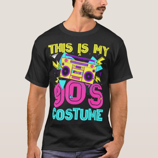 T-shirt C'Est Mon Costume 90s Retro 90s Music Theme Party (Devant)
