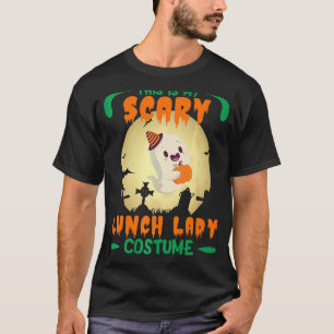 T-shirt C'Est Mon Costume De Dame De Déjeuner Effrayant Po
