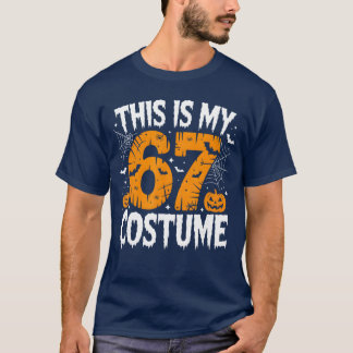 T-shirt C'est mon costume de Halloween 67 Lazy Brainrot Me