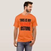 T-shirt C'EST MON COSTUME de HALLOWEEN (orange) (Devant entier)