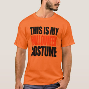 T-shirt C'EST MON COSTUME de HALLOWEEN (orange)