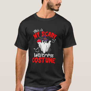 T-shirt C'Est Mon Costume De Serveuse Effrayant Ghost Hall
