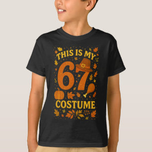 T-shirt C'est mon costume de Thanksgiving 67 numéro 6 7 Mè