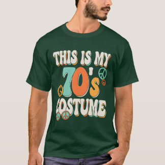 T-shirt C'est mon costume des années 70 Groovy Peace Hippi