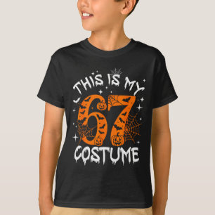 T-shirt C'est mon costume d'Halloween 67 numéro 6 7 Meme S