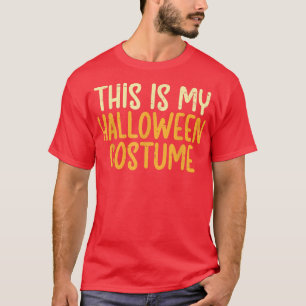 T-shirt C'Est Mon Costume D'Halloween Funny Lazy Easy Men 