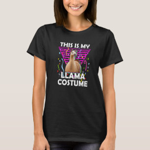 T-shirt C'EST MON COSTUME D'Halloween Llama Lazy Coût