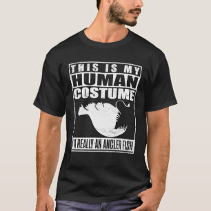 T-shirt C'est Mon Costume D'humain Je Suis Un Poisson Pêch