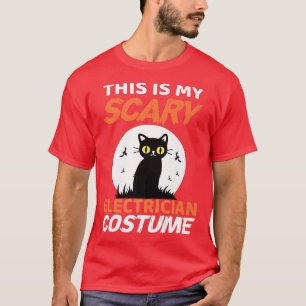 T-shirt C'est mon costume électricien effrayant pour Hallo