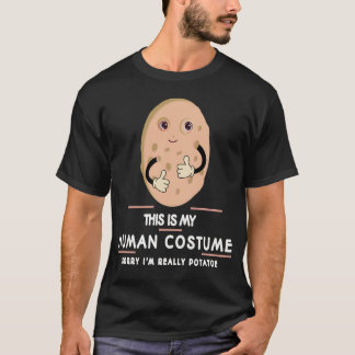 T-shirt C'est mon costume humain drôle 