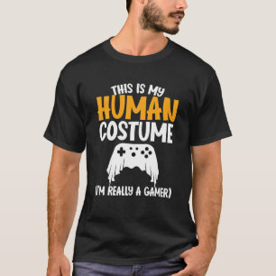 T-shirt C'est Mon Costume Humain Je Suis Réellement Un Jou
