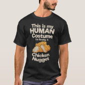 T-shirt C'Est Mon Costume Humain Je Suis Vraiment Poulet N (Devant)