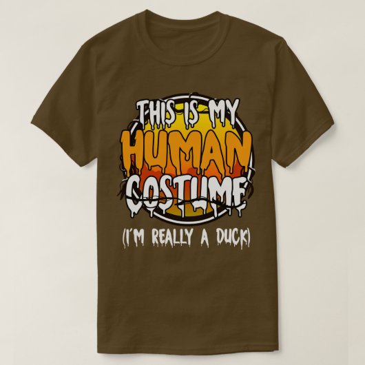 T-shirt C'Est Mon Costume Humain Je Suis Vraiment Un Canar (Design devant)