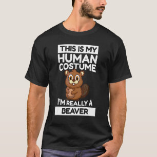 T-shirt C'est mon costume humain Je suis vraiment un casto