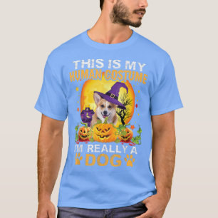T-shirt C'Est Mon Costume Humain Je Suis Vraiment Un Chien