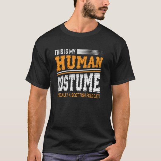 T-shirt C'Est Mon Costume Humain Je Suis Vraiment Un Fol É (Devant)