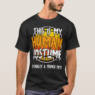 T-shirt C'Est Mon Costume Humain Je Suis Vraiment Un Fry F