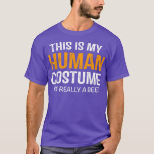 T-shirt C'Est Mon Costume Humain Je Suis Vraiment Un Hal D