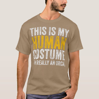 T-shirt C'est mon costume humain Je suis vraiment un Hallo