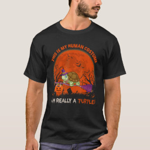T-shirt C'est mon costume humain Je suis vraiment un Hallo