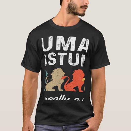 T-shirt C'est mon costume humain Je suis vraiment un Lion (Devant)
