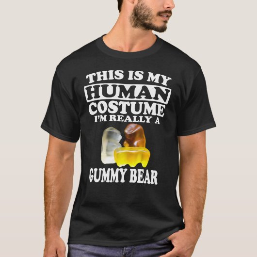 T-shirt C'est mon costume humain, je suis vraiment un Ours (Devant)