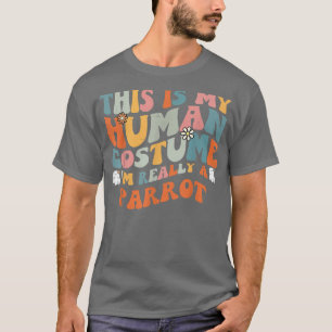 T-shirt C'est mon costume humain Je suis vraiment un rétro