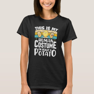 T-shirt C'Est Mon Costume Humain Je Suis Vraiment Une Hall