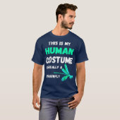 T-shirt C'Est Mon Costume Humain Je Suis Vraiment Une libe (Devant entier)